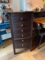 donker houten vintage ladekast, Huis en Inrichting, Kasten | Ladekasten, Ophalen, Gebruikt, 50 tot 100 cm, Minder dan 100 cm