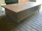 Oude salontafel bak, Huis en Inrichting, Tafels | Salontafels, Ophalen, Gebruikt, 50 tot 100 cm, 150 tot 200 cm