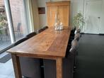 Teakhouten eetkamertafel, Ophalen