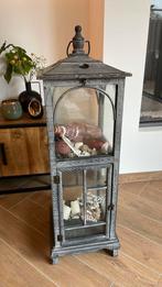 Sfeervolle lantaarn met glazen wanden, Ophalen, Gebruikt, Glas, 50 tot 75 cm