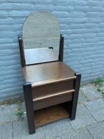 Kleine kaptafel of nachtkastje met spiegel, Ophalen of Verzenden, Hout, Minder dan 45 cm, Minder dan 55 cm