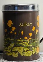 Brabantia vintage suikervoorraadbus boterbloemmotief bruin, Verzamelen, Blikken, Ophalen of Verzenden, Gebruikt, Suiker, Overige merken