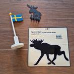 Souvenirs uit Zweden: eland kapstokje, eland sticker, vlag, Minder dan 100 cm, Ophalen of Verzenden, Metaal, Zo goed als nieuw