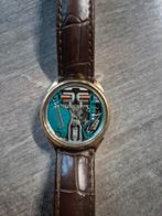 Prachtig bulova accutron spaceview 214 project, Overige merken, Leer, Staal, Polshorloge