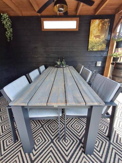 Luxe Bellagio Vezzano/Lagundo tuinset 7-delig (ZGAN), Tuin en Terras, Tuinsets en Loungesets, Zo goed als nieuw, Teakhout, Ophalen