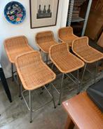 Kruk barkruk zes Rohe Noordwolde krukken jaren 60 zithoogte, Ophalen of Verzenden