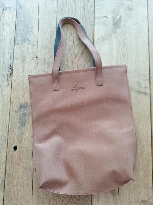 Leren shopper laptoptas cognac Laauw, Sieraden, Tassen en Uiterlijk, Tassen | Damestassen, Zo goed als nieuw, Shopper, Beige, Ophalen of Verzenden
