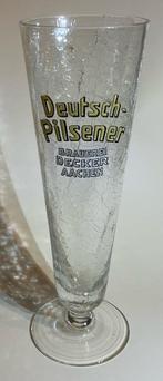 Deutsch-Pilsener craquele bierglas brauerei Decker Aachen, Overige merken, Glas of Glazen, Ophalen of Verzenden, Zo goed als nieuw