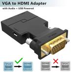 VGA naar HDMI Adapter + Audio Retail *** SUPERKOOPJE ***, Ophalen of Verzenden, Nieuw
