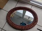 Ovale spiegel met riet, Huis en Inrichting, Woonaccessoires | Spiegels, Ophalen, Minder dan 50 cm, Gebruikt, Minder dan 100 cm