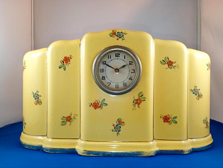 Art Deco Keramische Klok - Belgisch Fabricaat, Antiek en Kunst, Antiek | Klokken, Verzenden
