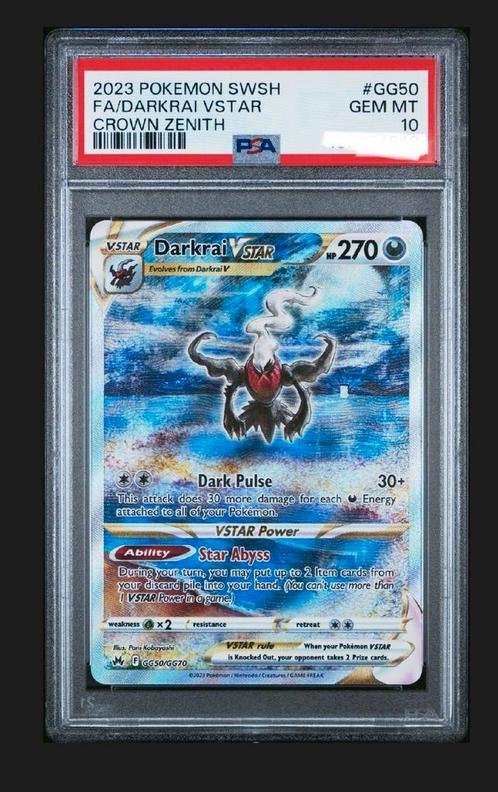 PSA 10 GEM MINT Darkrai Vstar GG50, Hobby en Vrije tijd, Verzamelkaartspellen | Pokémon, Zo goed als nieuw, Losse kaart, Ophalen