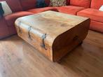 Eiken kist salontafel met opbergruimte, Ophalen, Gebruikt, 50 tot 100 cm, Minder dan 50 cm