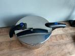 RVS Snelkookpan - (6 liter inhoud) Fissler Blue Point 10l, Kookpan of Snelkookpan, Gebruikt, Inductieplaat, Ophalen of Verzenden