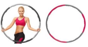 Fitness hoolahoop hoelahoep Weight hoop roze/zwart 1,5kg