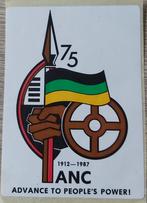 Sticker 75 Jaar ANC 1912 - 1987., Ophalen of Verzenden, Zo goed als nieuw, Overige typen