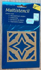 Multistencil - Ster en Kerstklokken, Hobby en Vrije tijd, Kaarten | Zelf maken, Ophalen of Verzenden, Nieuw, Kerst, Pons of Mal