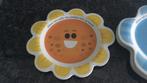 Kinder ontbijtbordjes 1geel en 3 blauw, Overige materialen, Ophalen of Verzenden, Zo goed als nieuw, Bord(en)