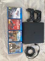 Ps4 slim, Spelcomputers en Games, Spelcomputers | Sony PlayStation 4, Met 2 controllers, Ophalen of Verzenden, Slim, Gebruikt