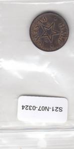 S21-N07-0324 Ghana 1/2 pesewa VF 1967 KM12, Postzegels en Munten, Munten | Afrika, Losse munt, Overige landen, Verzenden