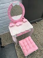Roze Kinderkaptafel met Krukje, Gebruikt, Minder dan 75 cm, Minder dan 50 cm, Commode