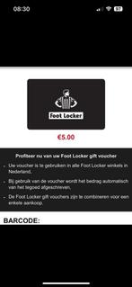 Foot locker korting cadeaubon 5 voucher sportschoenen, Cadeaubon, Eén persoon