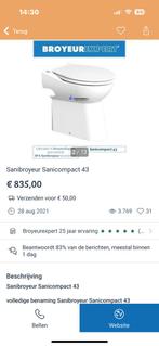 Sanibroyeur Sanicompact C43 Eco+ Toilet, Doe-het-zelf en Verbouw, Sanitair, Ophalen, Nieuw, Toilet