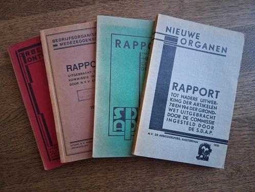 Rapporten SDAP / NVV, jaren '20-'30, Boeken, Politiek en Maatschappij, Gelezen, Nederland, Ophalen of Verzenden
