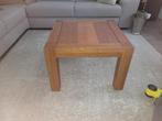 Robuuste handmade bij-salontafel, Huis en Inrichting, Tafels | Bijzettafels, Ophalen, Minder dan 55 cm, Gebruikt, Vierkant
