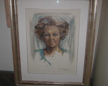 Getekend Portert Prinses Beatrix   beschikbaar voor biedingen