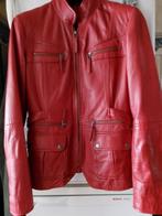 echt leder jasje, Ophalen of Verzenden, Gedragen, Maat 38/40 (M), Rood