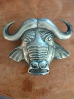 Buffelkop losse gesp groot metaal, buckle, Ophalen of Verzenden, Zo goed als nieuw, Overige kleuren, Losse buckle of gesp