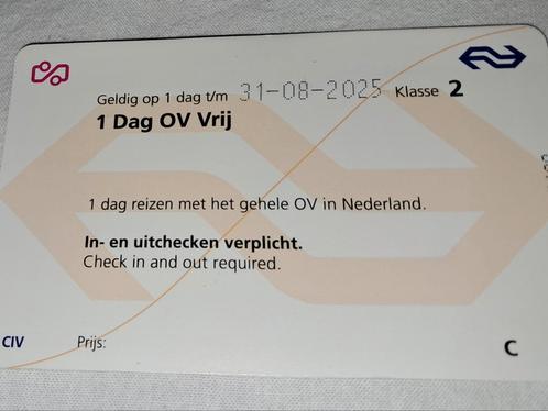 NS Dagkaart, Tickets en Kaartjes, Trein, Bus en Vliegtuig