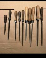 13 stuks ronde vijlen met houten handvat, Ophalen of Verzenden