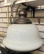 Vintage of antieke melkglas hanglamp ø40cm, Ophalen, Gebruikt, Vintage, Glas