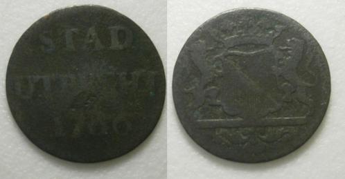 PD10421 Utrecht Stad Duit 1766, Postzegels en Munten, Munten | Nederland, Losse munt, 1 cent, Vóór koninkrijk, Ophalen of Verzenden