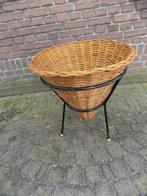 Vintage rotan puntmand opbergmand Rohe gebr Jonkers retro, Ophalen of Verzenden