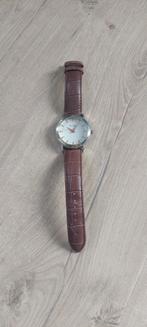 Pierre Cardin horloge met bruin leder band, Overige merken, Gebruikt, Ophalen of Verzenden, Polshorloge