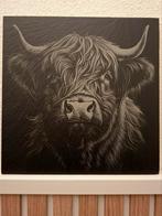 Serveerplank Schotse Hooglander 25 cm leisteen, Ophalen of Verzenden, Nieuw, Vierkant, Overige materialen