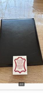 Leren Schrijfmap A4 - Notitieboek voor A4 Schrijfblok Nieuwe, Zwart, Aktetas of Boekentas, Nieuw, Ophalen of Verzenden