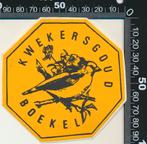 Sticker: Kwekersgoud - Boekel, Verzamelen, Ophalen of Verzenden, Zo goed als nieuw, Bedrijf of Vereniging