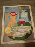 Kunstwerk - Stilleven met Vis - Nieuwstaat, Antiek en Kunst, Ophalen of Verzenden