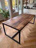 Eettafel 6 persoon / eikenhout / 220 x 100cm, Huis en Inrichting, Tafels | Eettafels, Ophalen, 200 cm of meer, Zo goed als nieuw