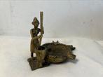 Te Koop : Antiek Bronzen Beeldje Afrika Brons Beeld, Ophalen of Verzenden, Brons