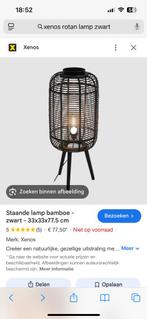 Grote staande lamp bamboe zwart, Huis en Inrichting, Ophalen, Nieuw, Overige materialen, 75 cm of meer