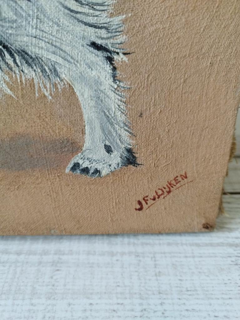 Schilderij van twee honden, Ophalen of Verzenden