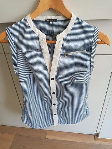 S superleuke top zomerblouse wit blauwe streep G-Star Raw beschikbaar voor biedingen