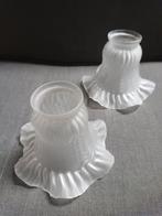 2 antiek glazen lampenkapjes, Ophalen of Verzenden