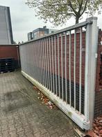 Gebruikte aluminium Schuifpoort - Spijlenhekwerk, Tuin en Terras, Tuinhekken en Hekwerk, Ophalen, Met poort, Gebruikt, Spijlenhekwerk