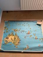 Vintage schoolkaart Australië en Oceanië, Antiek en Kunst, Antiek | Schoolplaten, Ophalen of Verzenden, Aardrijkskunde